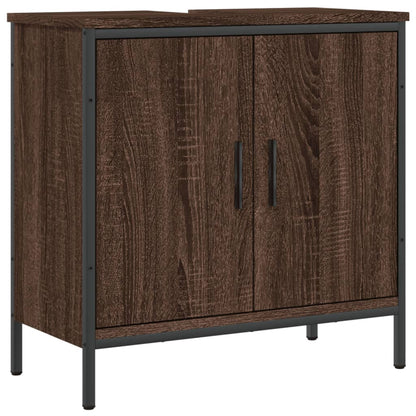 Armoire lavabo de salle de bain chêne marron 60x30x60 cm