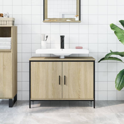 Armoire lavabo de salle de bain chêne sonoma 80x30x60 cm