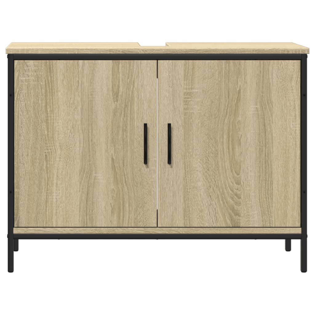 Armoire lavabo de salle de bain chêne sonoma 80x30x60 cm