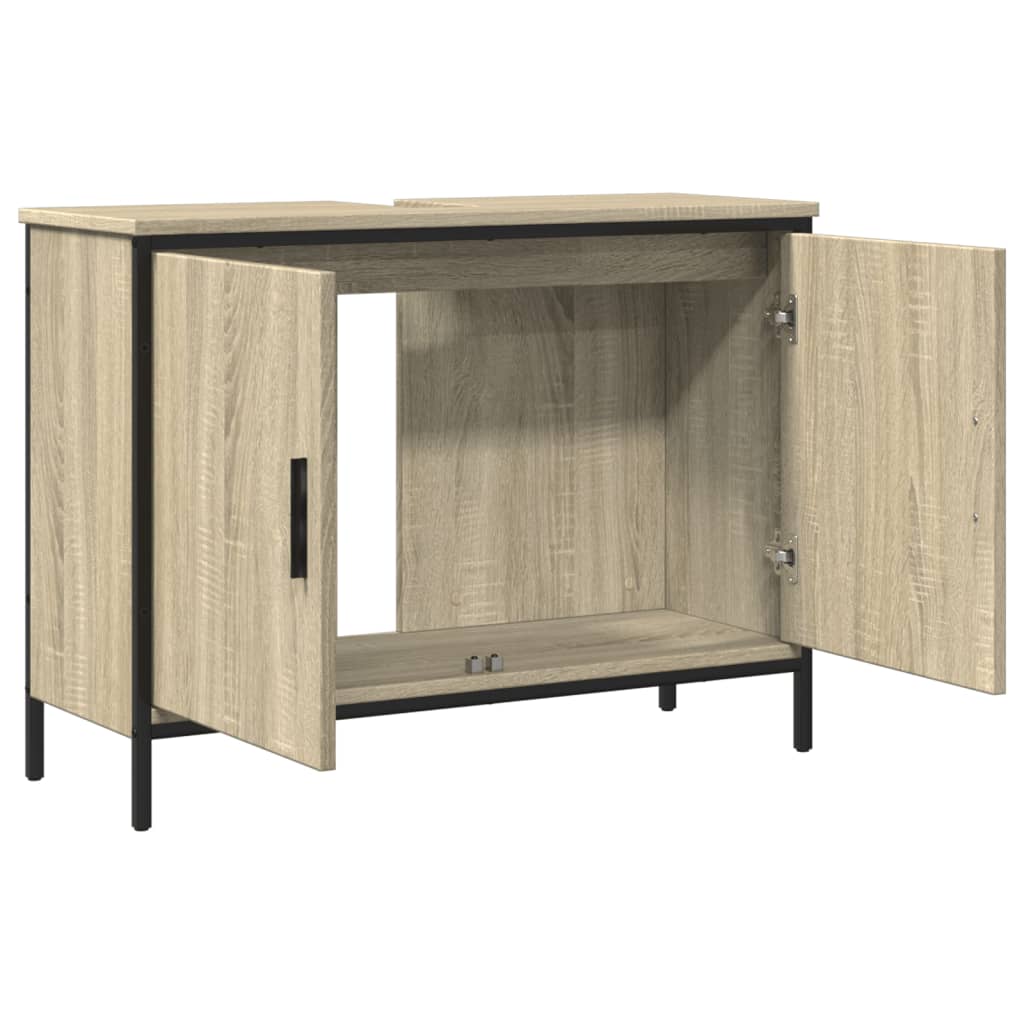 Armoire lavabo de salle de bain chêne sonoma 80x30x60 cm