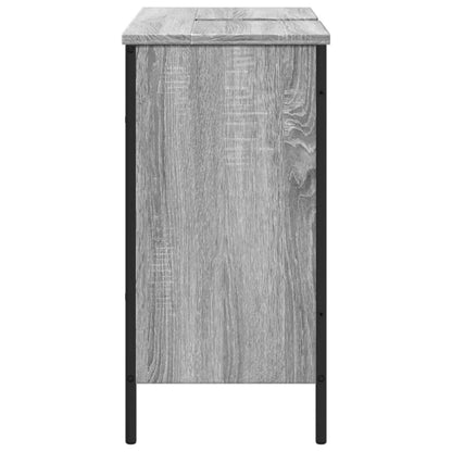 Armoire lavabo de salle de bain sonoma gris 80x30x60 cm