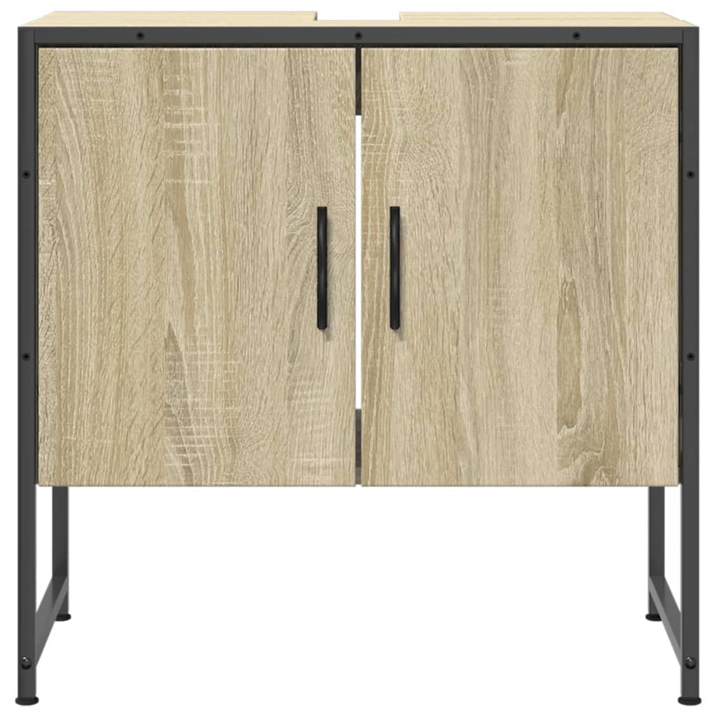 Armoire lavabo de salle de bain chêne sonoma 60x33x60 cm