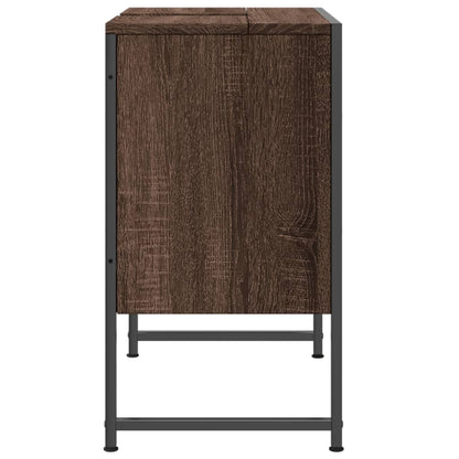 Armoire lavabo de salle de bain chêne marron 60x33x60 cm