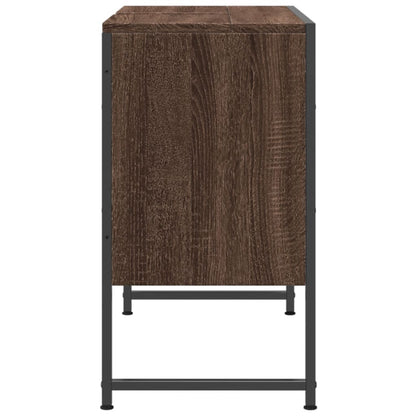 Armoire lavabo de salle de bain chêne marron bois d'ingénierie