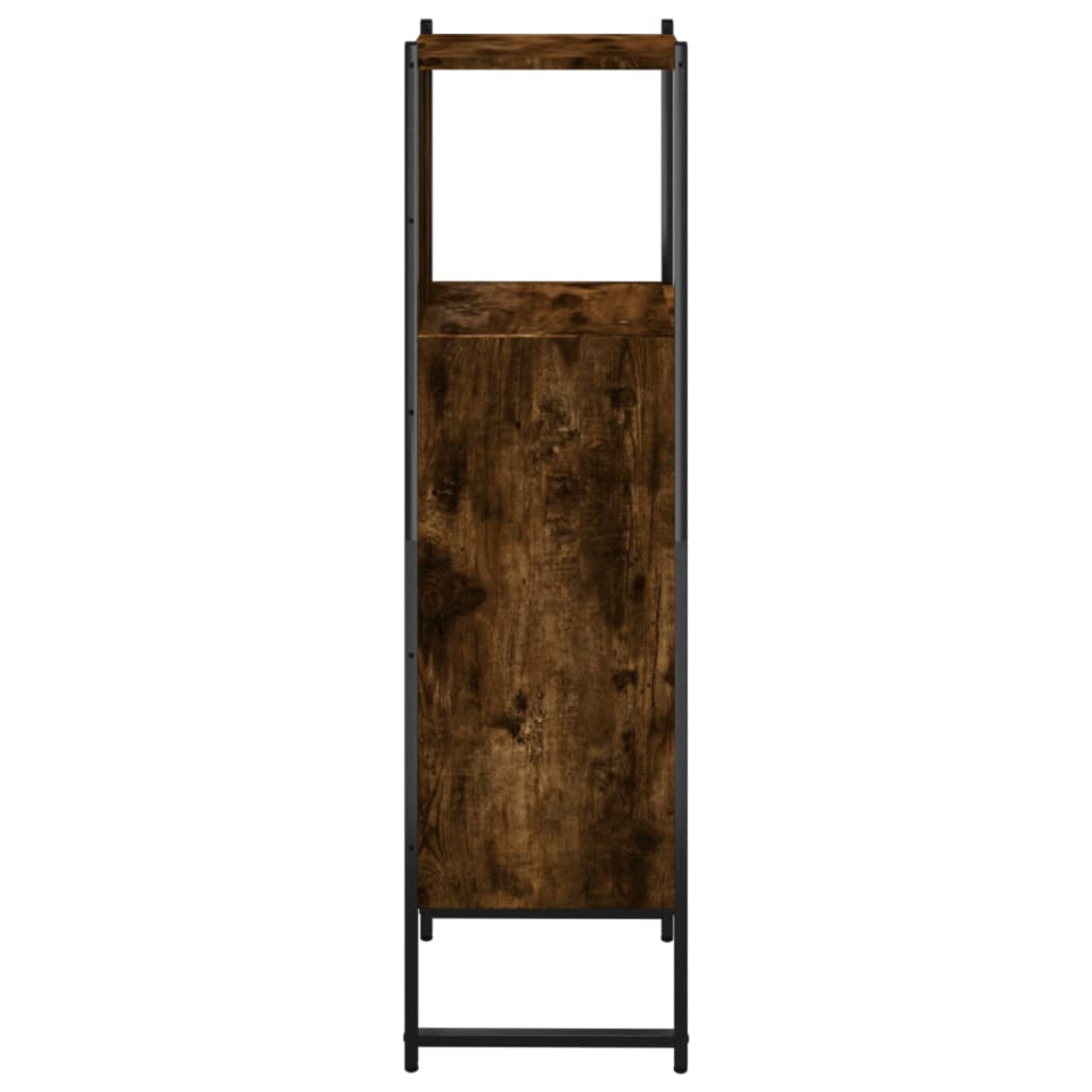 Armoire de salle de bain chêne fumé 33x33x120,5 cm