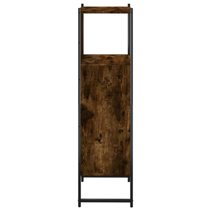 Armoire de salle de bain chêne fumé 33x33x120,5 cm