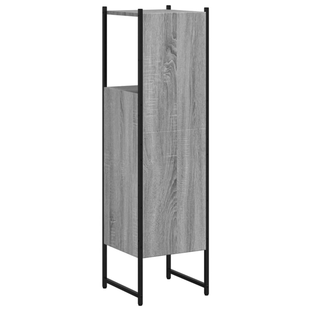 Armoire de salle de bain sonoma gris 33x33x120,5 cm