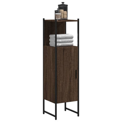 Armoire de salle de bain chêne marron 33x33x120,5 cm