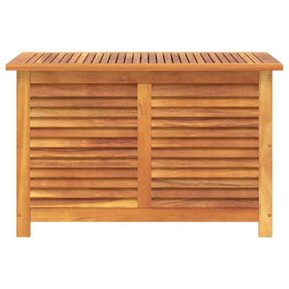 Boîte de rangement de jardin persiennes 90x50x56 cm bois acacia