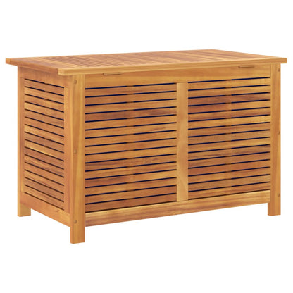 Boîte de rangement de jardin persiennes 90x50x56 cm bois acacia