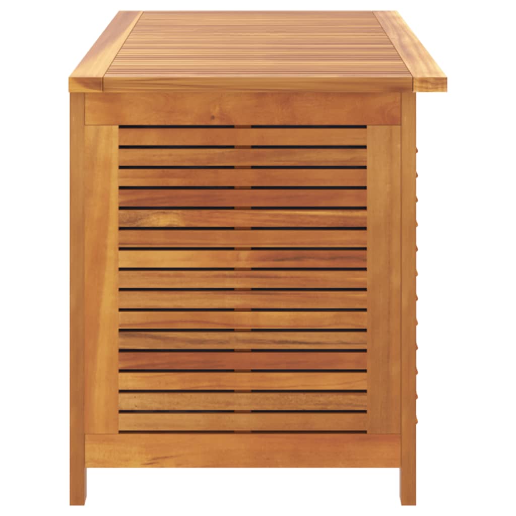 Boîte de rangement de jardin persiennes 113x50x56cm bois acacia