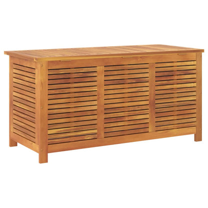 Boîte de rangement de jardin persiennes 113x50x56cm bois acacia