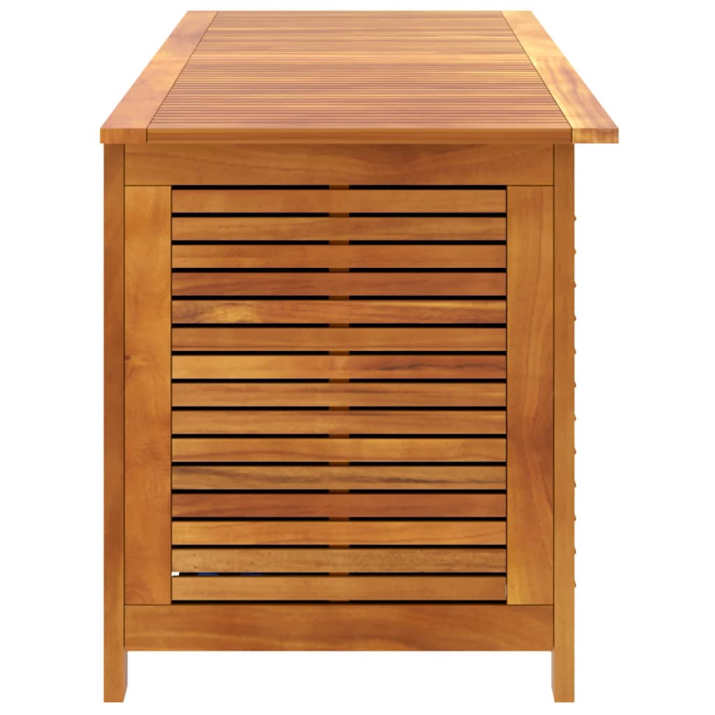 Boîte de rangement de jardin persiennes 150x50x56cm bois acacia