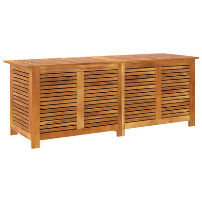 Boîte de rangement de jardin persiennes 150x50x56cm bois acacia