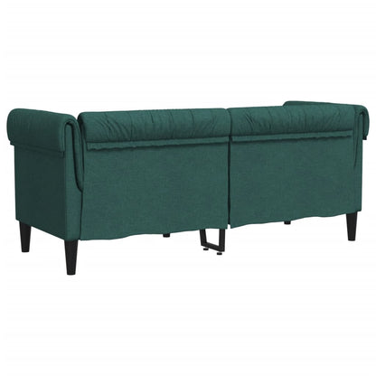 Canapé Chesterfield 2 places vert foncé tissu