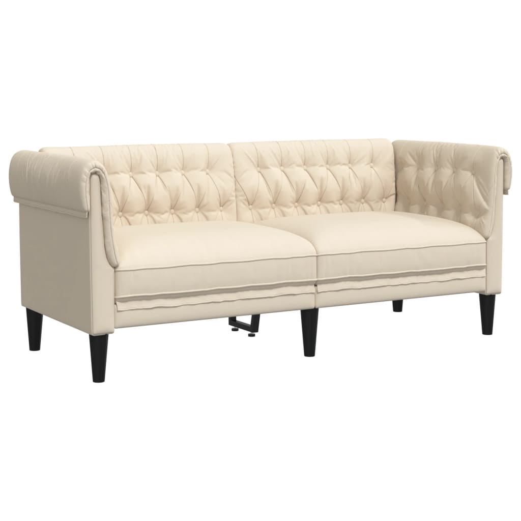 Canapé Chesterfield 2 places lin