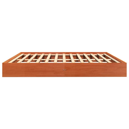 Cadre de lit sans matelas cire marron 180x200cm bois pin massif