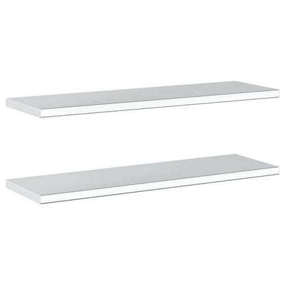 Étagères murales 2 pcs 100x30x3 cm argenté acier inoxydable