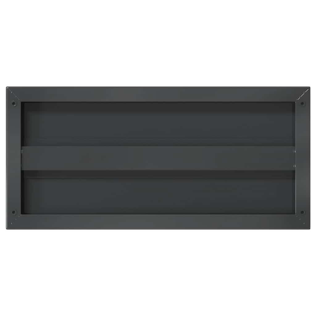 Étagères murales 2 pcs 50x23,5x3 cm noir acier inoxydable