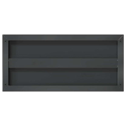 Étagères murales 2 pcs 50x23,5x3 cm noir acier inoxydable