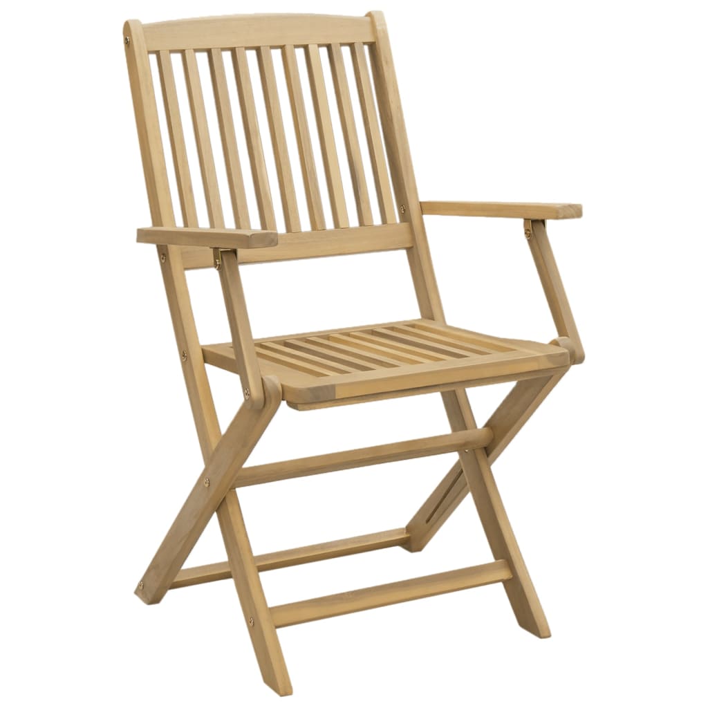 Chaises de jardin pliantes lot de 8 54,5x58x90 cm bois d'acacia