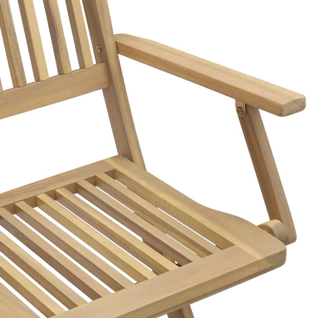 Chaises de jardin pliantes lot de 8 54,5x58x90 cm bois d'acacia