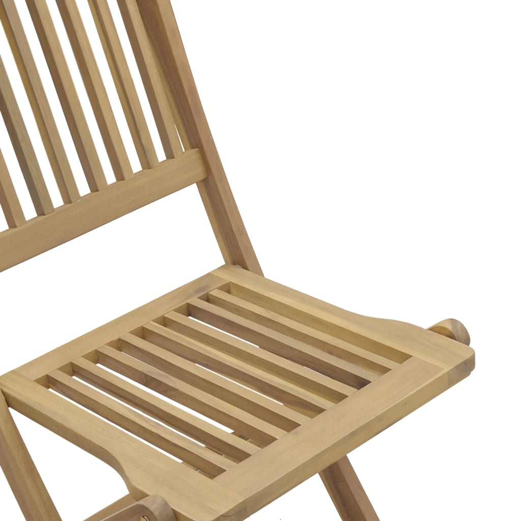 Chaises de jardin pliantes lot de 8 48,5x57x90 cm bois d'acacia