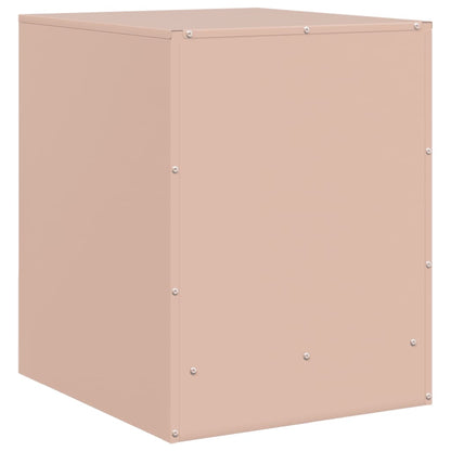 Tables de chevet 2 pcs rose 34,5x39x44 cm acier