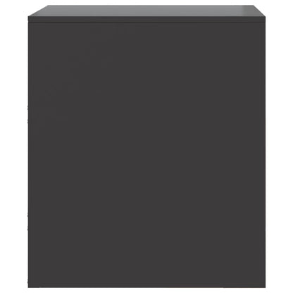 Table de chevet noir 34,5x39x44 cm acier