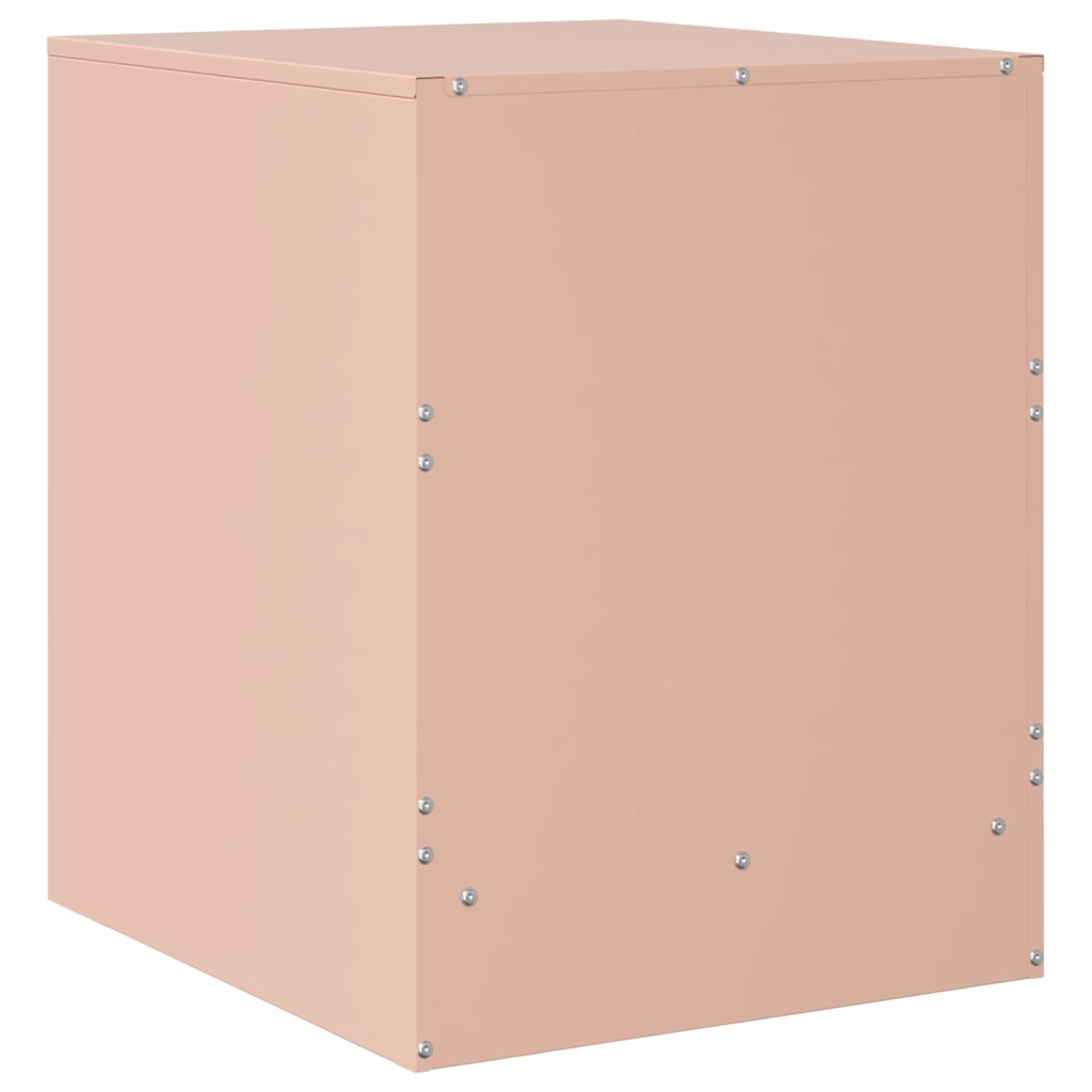 Tables de chevet 2 pcs rose 34,5x39x44 cm acier