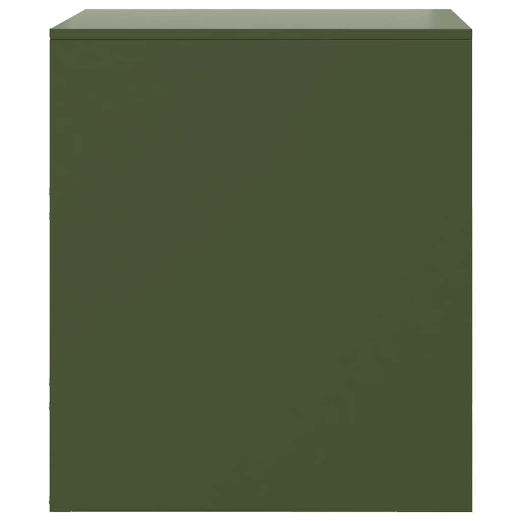 Table de chevet vert 34,5x39x44 cm acier