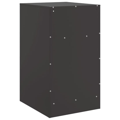 Table de chevet noir 34,5x39x62 cm acier