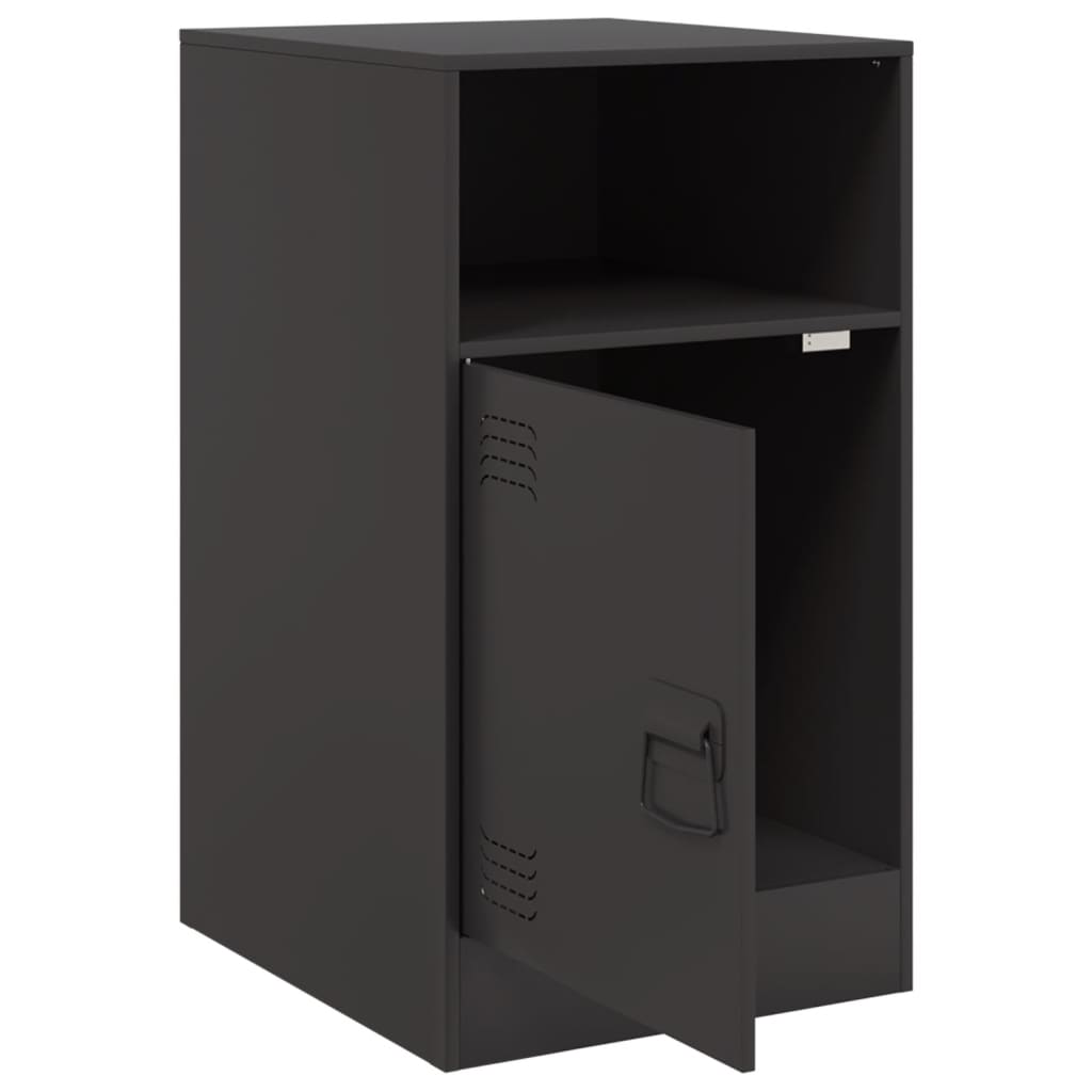 Tables de chevet 2 pcs noir 34,5x39x62 cm acier