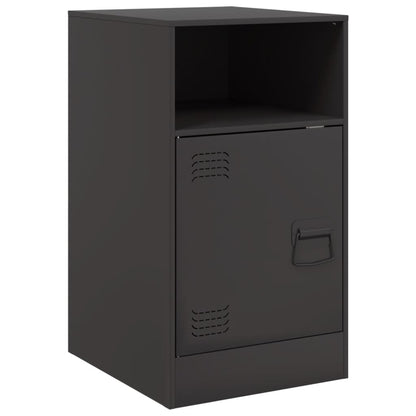 Tables de chevet 2 pcs noir 34,5x39x62 cm acier