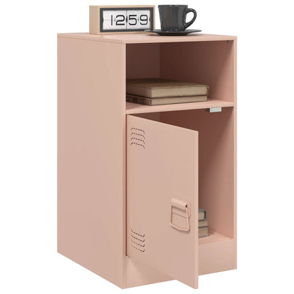 Tables de chevet 2 pcs rose 34,5x39x62 cm acier