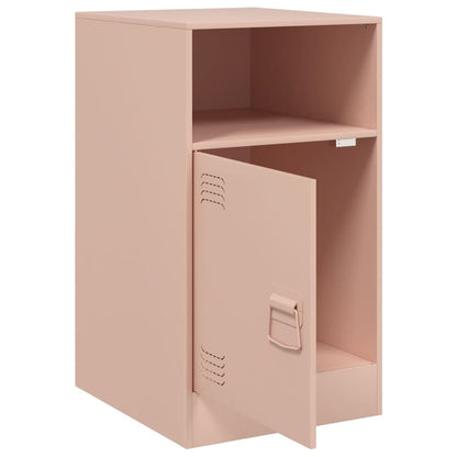 Tables de chevet 2 pcs rose 34,5x39x62 cm acier