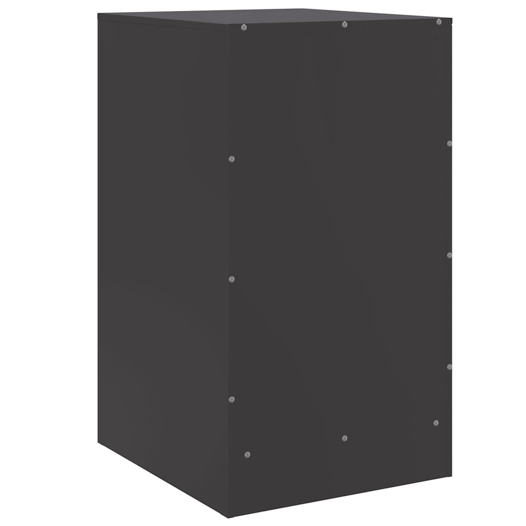 Table de chevet noir 34,5x39x62 cm acier