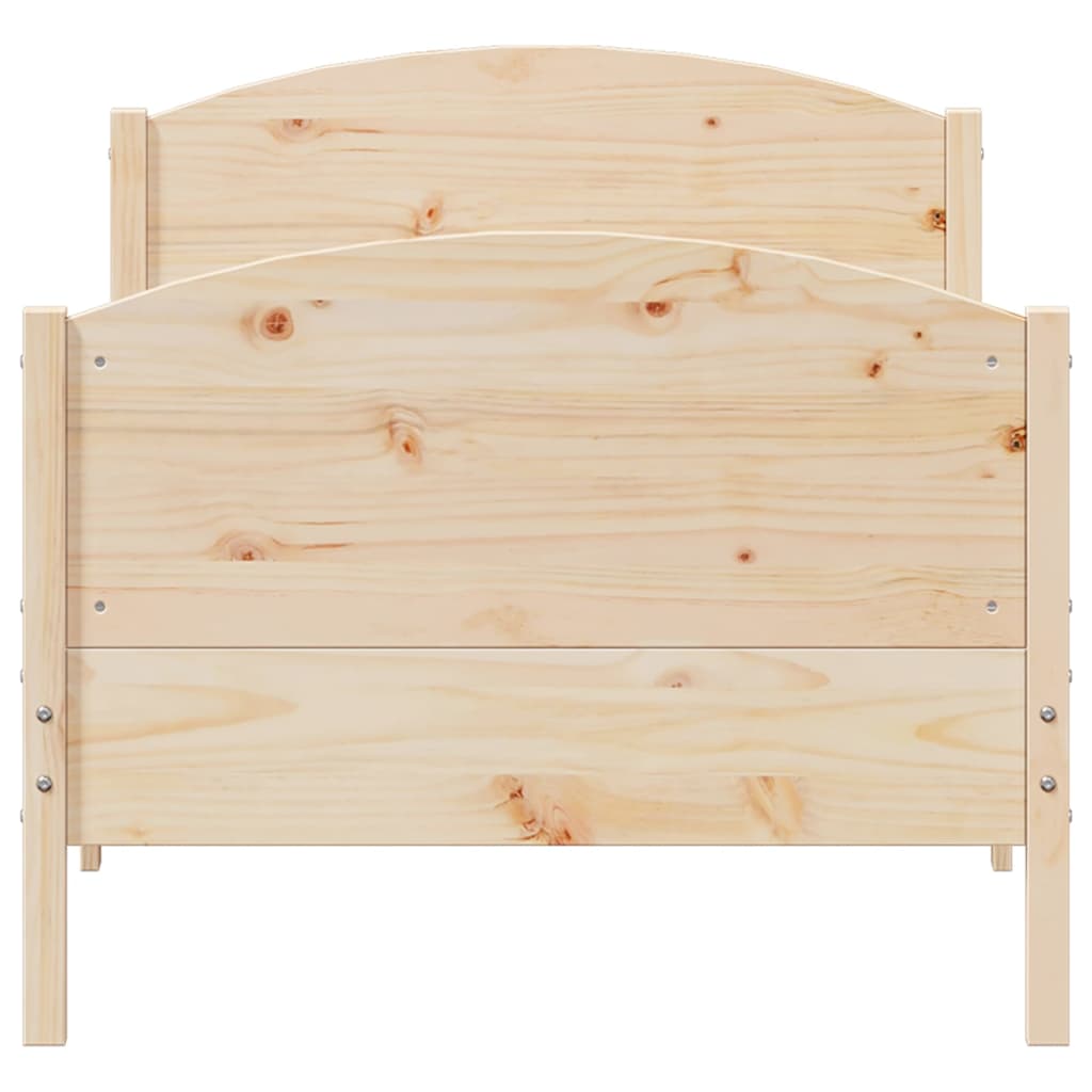 Cadre de lit sans matelas 100x200 cm bois massif de pin