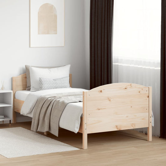 Cadre de lit sans matelas 100x200 cm bois massif de pin