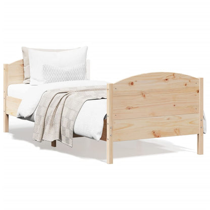 Cadre de lit sans matelas 90x200 cm bois de pin massif