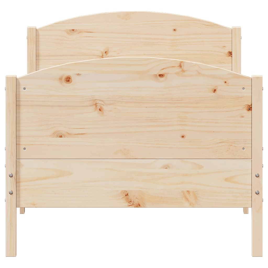 Cadre de lit sans matelas 90x190 cm bois de pin massif