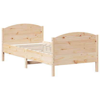 Cadre de lit sans matelas 90x190 cm bois de pin massif