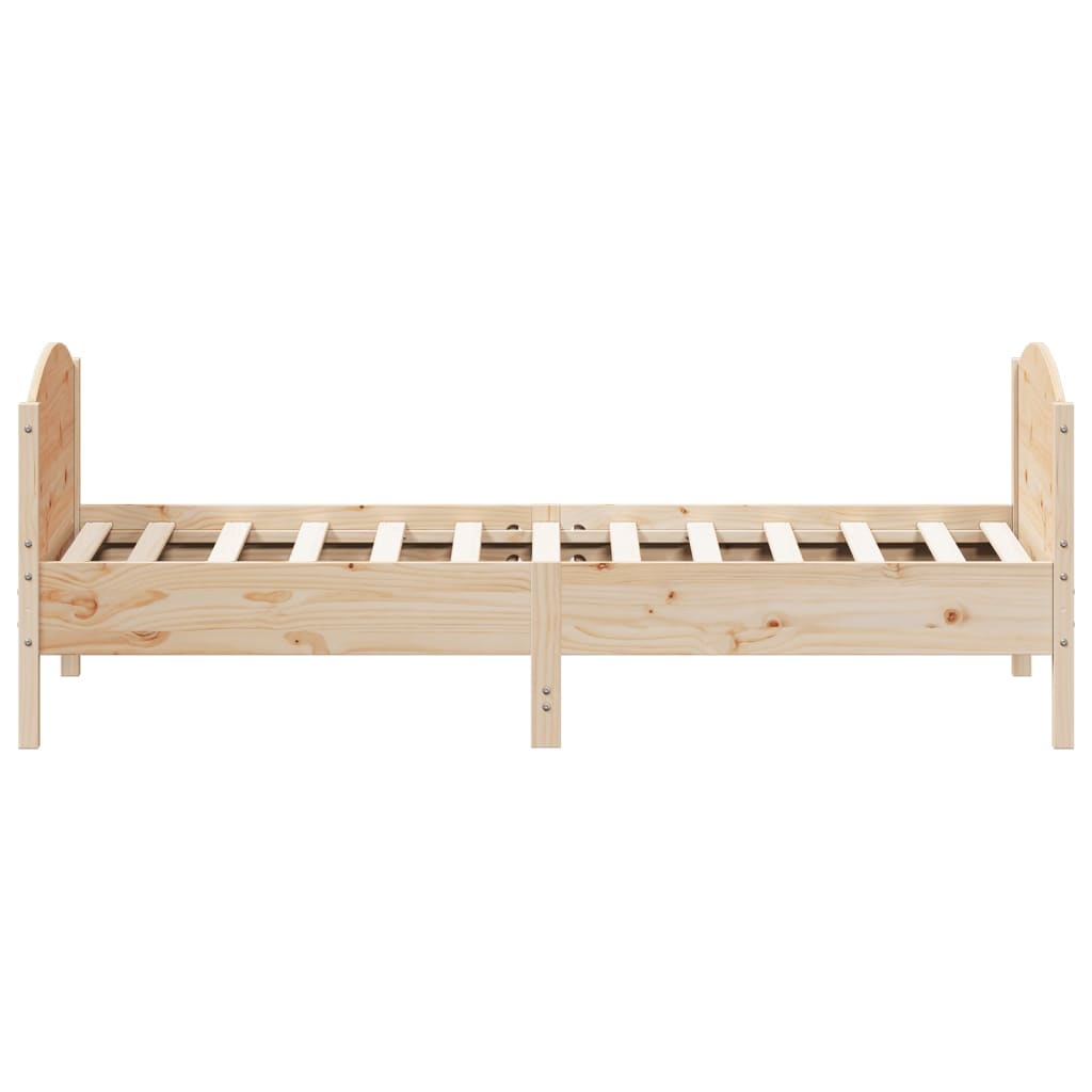 Cadre de lit sans matelas 75x190 cm bois de pin massif