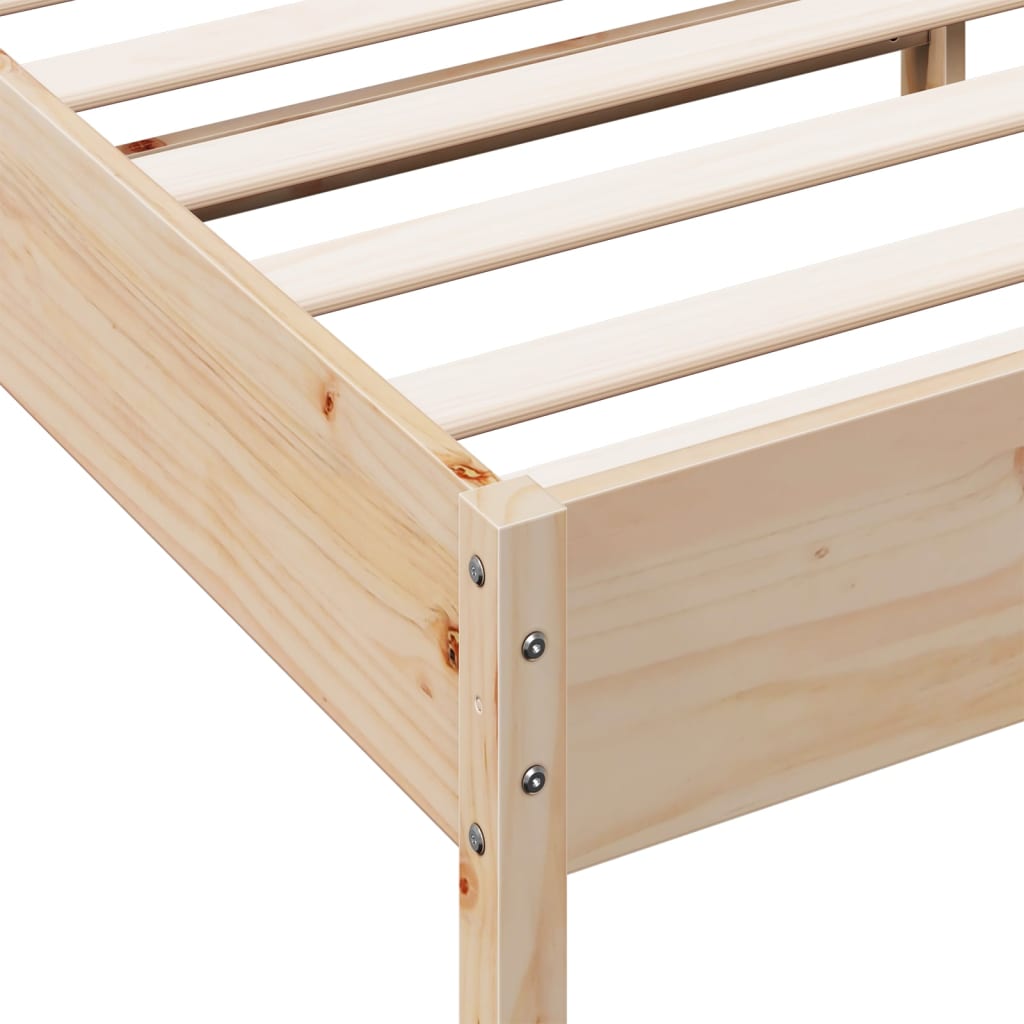 Cadre de lit sans matelas 140x200 cm bois massif de pin