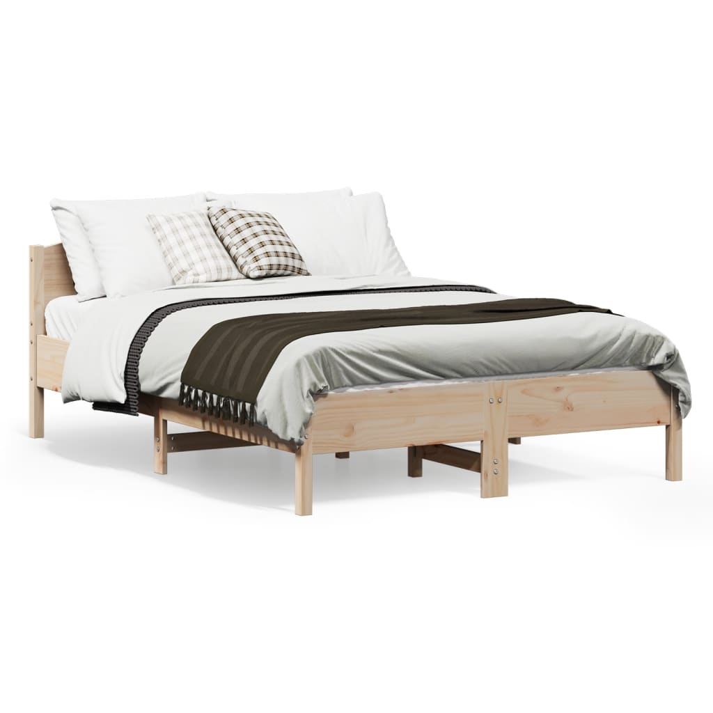 Cadre de lit sans matelas 140x190 cm bois de pin massif