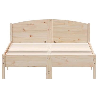 Cadre de lit sans matelas 135x190 cm bois de pin massif