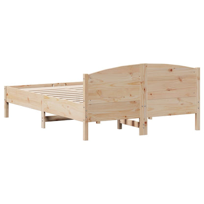 Cadre de lit sans matelas 135x190 cm bois de pin massif