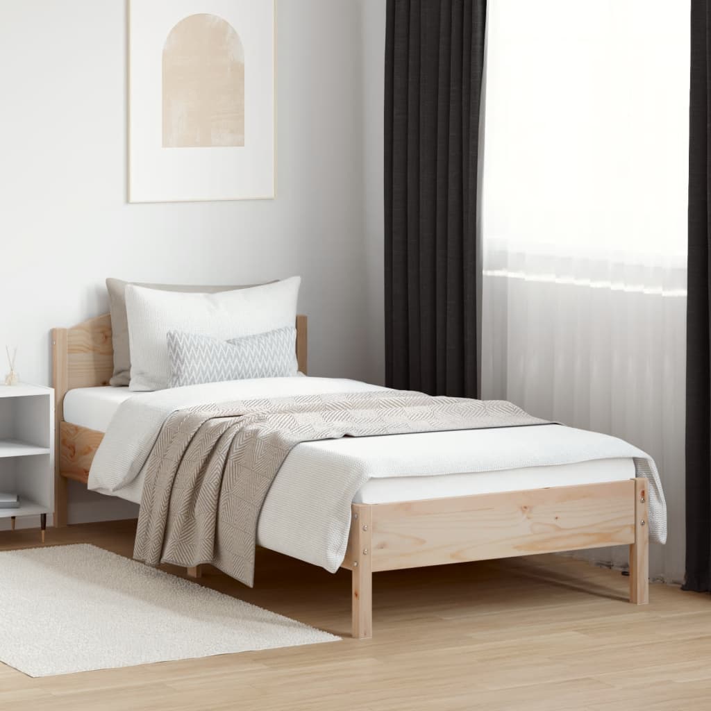 Cadre de lit sans matelas 100x200 cm bois massif de pin