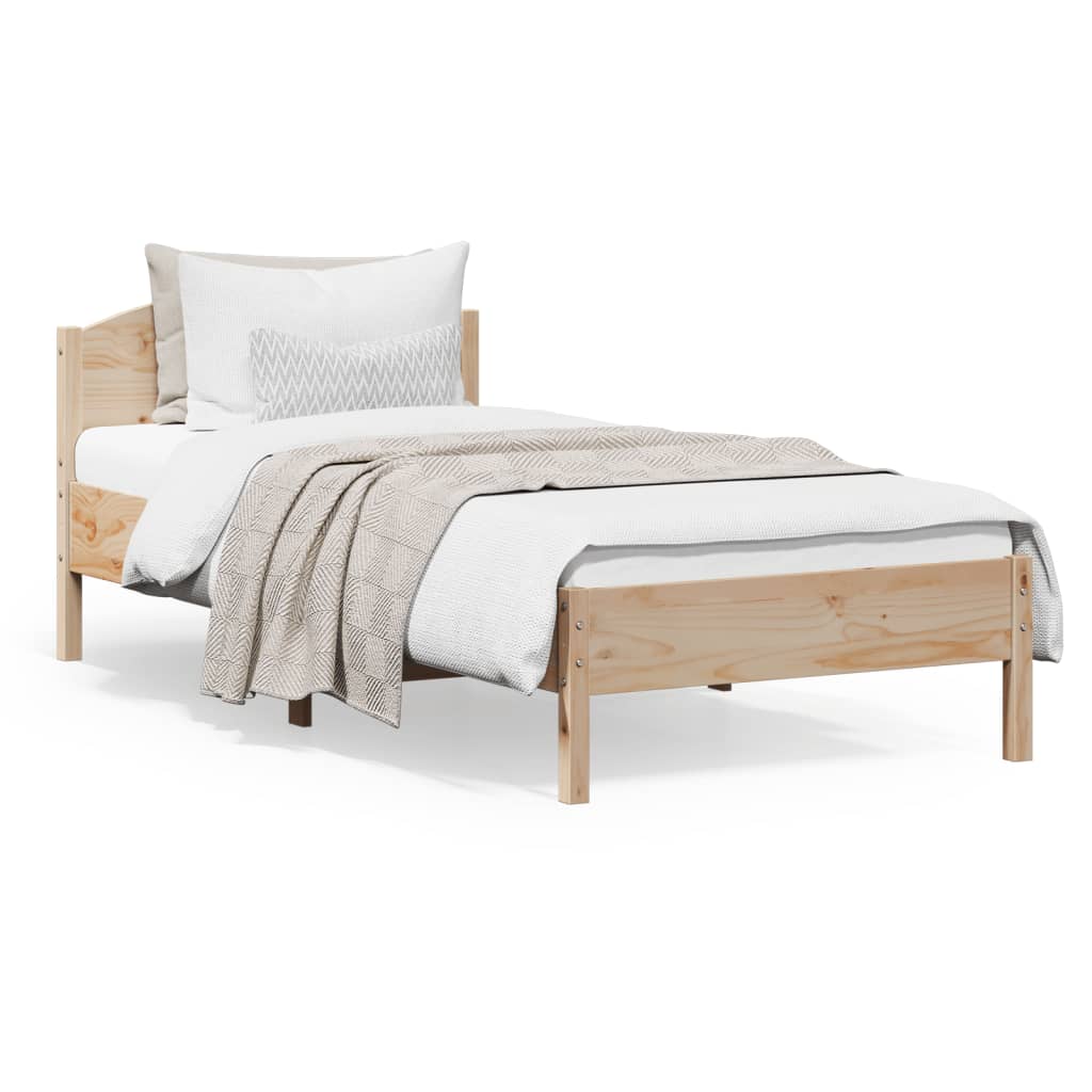 Cadre de lit sans matelas 100x200 cm bois massif de pin