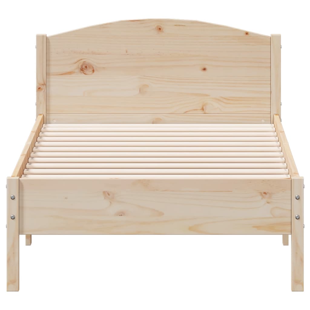 Cadre de lit sans matelas 90x190 cm bois de pin massif